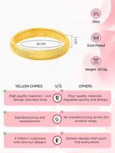 Yellow Chimes Gold Plated Stainless Steel Bangle Style Bracelet