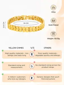 Yellow Chimes Gold Plated Wraparound Bracelet