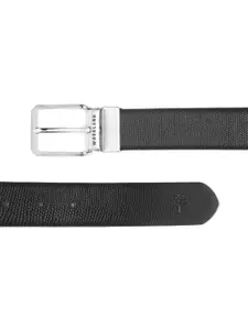 Woodland Men Textured Leather Reversible Formal Belt