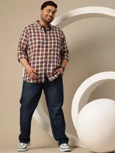 Sztori Plus Size Pure Cotton Checked Casual Shirt