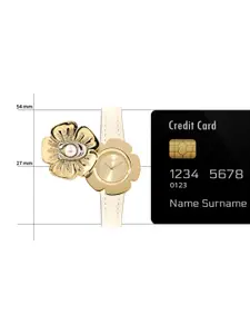 Coach Women Tearose Analogue Watch with Flower Dial Cover 14504151