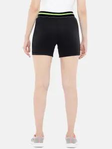 Sweet Dreams Women Black Solid Regular Fit Sports Shorts