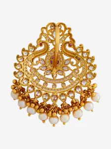 Kushal's Fashion Jewellery Embellished Bridal 92.5 Silver Stone Contemporary Pendant