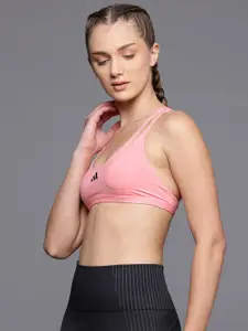 ADIDAS Brand Logo Print Detail Aerim Ls Strngt Lightly Padded Training Bra