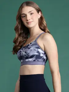 DressBerry Geometric Printed Full Coverage Lightly Padded Workout Bra
