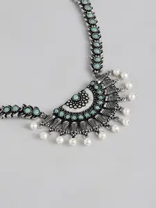 AITIHYA Brass Silver-Plated Handcrafted Necklace