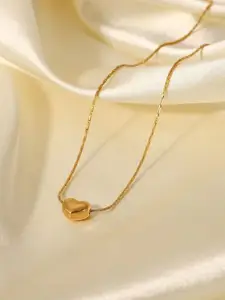 MYKI Gold-Plated Heart Shaped Pendants with Chains