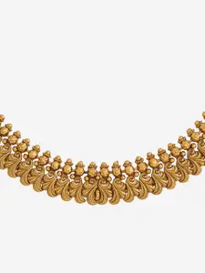 Kushal's Fashion Jewellery Gold-Plated Antique Necklace