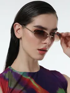 HAUTE SAUCE by  Campus Sutra HAUTE SAUCE by Campus Sutra Women Oval Sunglasses with Polarised Lens