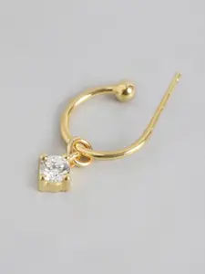 Carlton London 18KT Gold-Plated Cubic Zirconia Circular Half Hoop Earrings