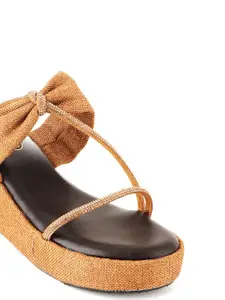 DressBerry Embellished Wedge Heel Sandals