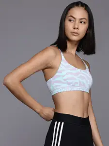 ADIDAS ALL ME LS AOP Aeroready Medium Coverage Lightly Padded Training Bra