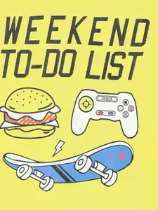 Max Boys Pack of 5 Round Neck Graphic Printed Cotton T-Shirt