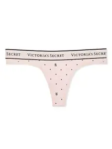 Victoria's Secret Logo Cotton Thong Panty