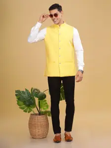 Anouk Men Woven Cotton Nehru Jacket