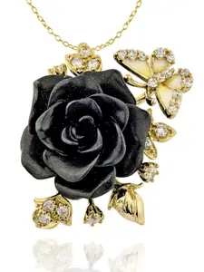 MISS JO 925 Sterling Silver Gold-Plated Floral Pendants