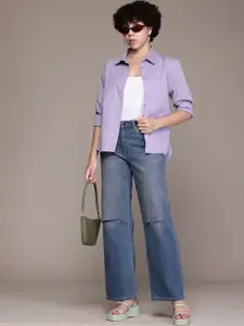 Roadster Solid Drop Shoulder Casual Shirt