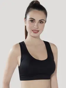 PLUMBURY Full Coverage Rapid-Dry Racerback Workout Sports Bra