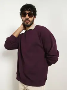 NOBERO Oversized Solid Sweatshirt