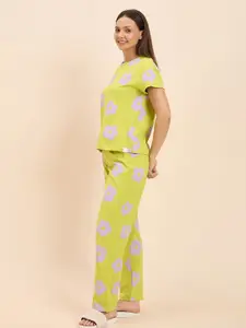 Sweet Dreams Women Floral Printed Pure Cotton Night suit