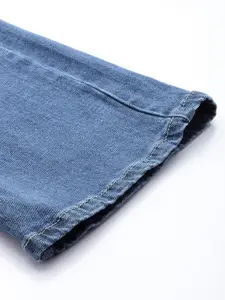 Flying Machine Men Bruce Relaxed Boot Cut Fit Heavy Fade Stretchable Jeans