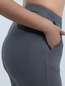 Soie Women Mid Rise Ankle Length Supersoft Straight Lounge Pants with Pockets