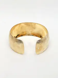 NVR Stainless Steel Gold-Plated Cuff Bracelet