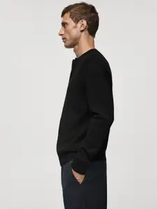 MANGO MAN Medium Knit Zip Up Cardigan