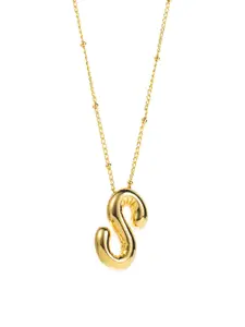 AQUASTREET 18K Gold Plated Waterproof Anti Tarnish Balloon S Stainless Steel Pendant Chain