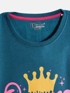 Eteenz Girls Typography Printed Sweatshirt