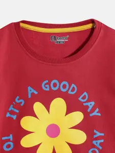 Eteenz Girls Floral Printed Sweatshirt