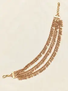 JAYPORE Brass Layered Anklet