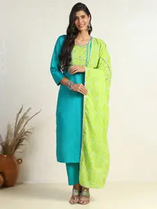 Biba Ethnic Motifs Printed Pure Cotton Unstitched Dress Material