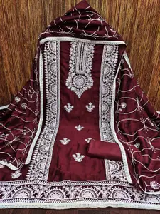 Maroosh Floral Embroidered Unstitched Dress Material