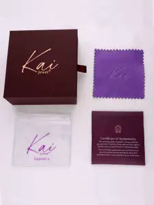 KAI JEWEL Sterling Silver Rhodium-Plated Cubic Zirconia Studded Star Pendant & Chain