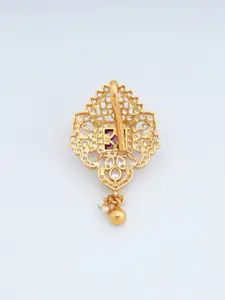 Kushal's Fashion Jewellery 92.5 Pure Silver Gold-Plated Square Pendant