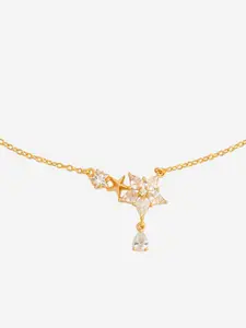 Kushal's Fashion Jewellery Gold-Plated Cubic Zirconia Statement Necklace