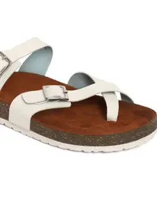 DressBerry Women Open Toe Flats with Buckles