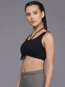HRX by Hrithik Roshan Ruched Detail Medium Coverage Lightly Padded Workout Bra KL017_03