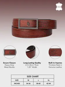 One8 Men Textured Leather Belt