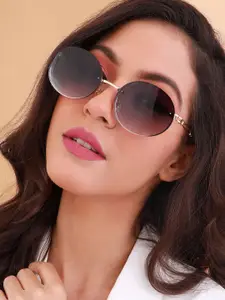 HAUTE SAUCE by  Campus Sutra HAUTE SAUCE by Campus Sutra Women Oval Sunglasses with Polarised Lens AW24_HSSG2722