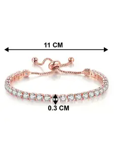 Peora Silver-Plated Cubic Zirconia Wraparound Bracelet