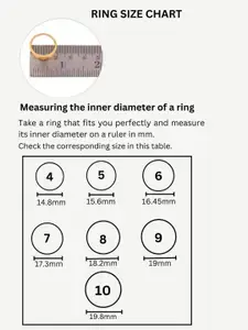 Aquastreet Rhodium Plated Antitarnish Waterproof Double Deck Statement Ring