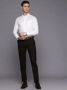 Louis Philippe Slim Fit Textured Pure Cotton Formal Shirt