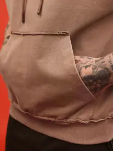 glitchez Urban Swag Sleeveless Cotton Terry Hooded Oversized Fit Sweatshirt