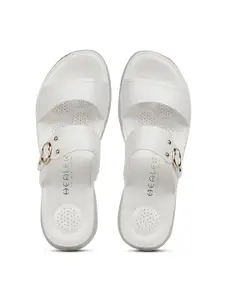 Liberty Women Round Toe Open Back Sliders with Buckle