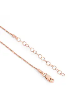 Zavya 925 Pure Silver Rose Gold Plated CZ Studded Pendant and Earrings