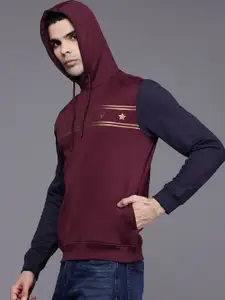 Allen Solly Printed Hooded Sweatshirt