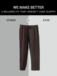 XYXX Men Solid Brown IntelliSmooth Pulse Relaxed Sweatpants