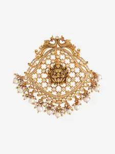 Kushal's Fashion Jewellery 92.5 Pure Silver Gold-Plated Cubic Zirconia Pendants